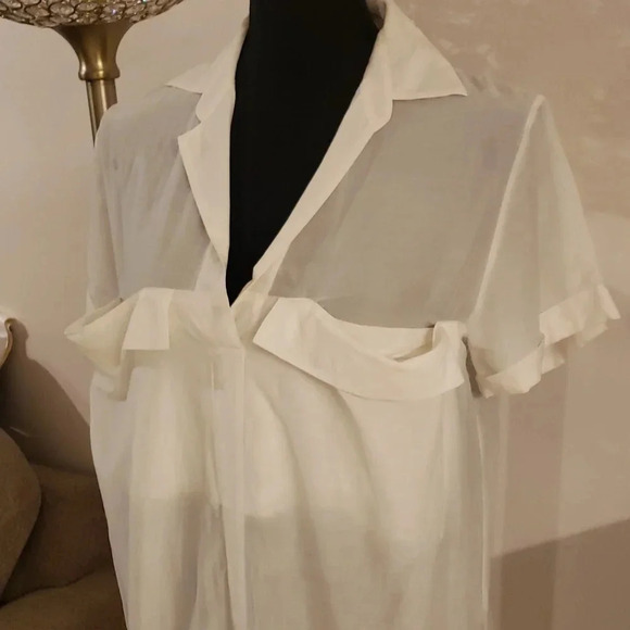 bcbgmaxazria cotton/silk top size S - Picture 2 of 5